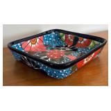 BR1 - Pottery Dish - Hand-Painted Floral Ceramic Tray