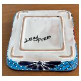 BR1 - Pottery Dish - Hand-Painted Floral Ceramic Tray