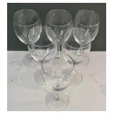 LR - Six Wine Glasses - Clear Stemware