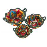 BR1 - Mexican Talavera Nesting Bowls - 3-Piece Set