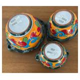 BR1 - Mexican Talavera Nesting Bowls - 3-Piece Set