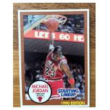 K - Michael Jordan 1990 Starting Lineup Card - Chicago Bulls