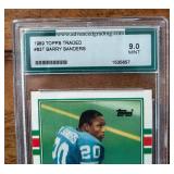 K - Barry Sanders 1989 Topps Traded #83T Mint 9.0 Graded by Advanced Grading Specialists