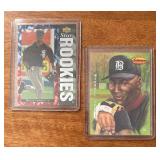 K - Michael Jordan Baseball Card Pair - Upper Deck Star Rookies & Vintage MJ Card