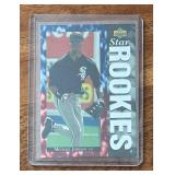 K - Michael Jordan Baseball Card Pair - Upper Deck Star Rookies & Vintage MJ Card