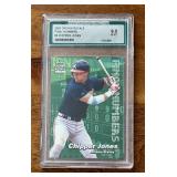 K - Chipper Jones Crown Royale Final Numbers #3 Card - Graded 9.0 Mint (AGS)