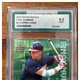 K - Chipper Jones Crown Royale Final Numbers #3 Card - Graded 9.0 Mint (AGS)