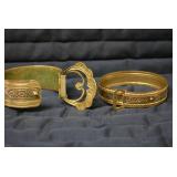 (2) metal bracelets...