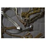 Box with jewelry, bracelets and nec...