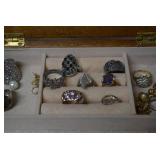 Jewelry box with rings and earrings...