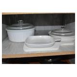 Corning ware and other dishes, top ...