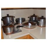 Revere Ware and other pots and pans...