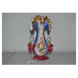 Rocco style vase with extensive gil...