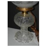Table top electric lamp with ruffle...