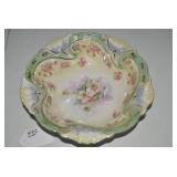 German porcelain bowl with pink flo...