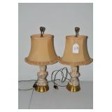Cordey porcelain electric lamps, pa...