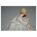 Royal Doulton porcelain lady, hairl...
