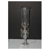 Electric table lamp with etched glo...