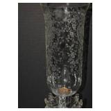 Electric table lamp with etched glo...