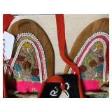 Native American beaded leather slip...