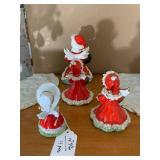 4 pcs - vintage Christmas angels...