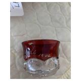 1906 red glass cup, other stemware,...