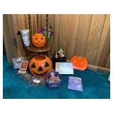 Halloween decorations with witch co...