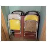 Card table and chairs, some non-mat...