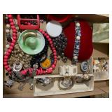 Glass beads, watches, trinket boxes...