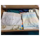 Sheets, pillow cases (some flannel)...