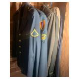 Military uniforms with airplane pic...