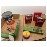 Tobacco tins and gopher ribbon...