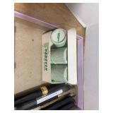 Stained glass basket top, keys, fou...