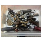 Vintage tools with glass door knobs...