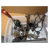 Vintage tools with glass door knobs...