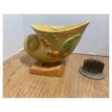 Roseville Pottery vase with flower ...