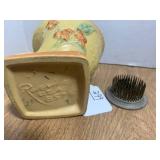 Roseville Pottery vase with flower ...