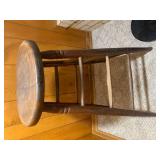 Wood stool and wood pail...