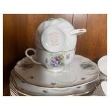 Tea sets, cream and sugar; not all ...