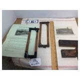 Postcard, salesman sample stanchion...