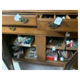 Hutch/craft cabinet, approx. 54"Wx7...