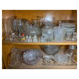 Assorted clear cut glassware and ot...