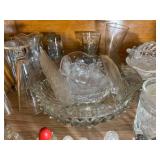 Assorted clear cut glassware and ot...