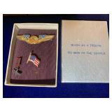 Military insignia pins with case...