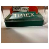 Snoopy Timex watch with denim band...