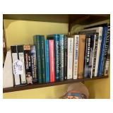 Military books and bookends...