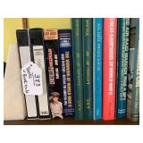 Military books and bookends...