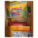 Crayons, paints, pencils, puzzles; ...