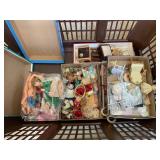 Miniature people, furniture; basket...