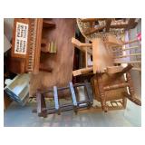 Miniature people, furniture; basket...